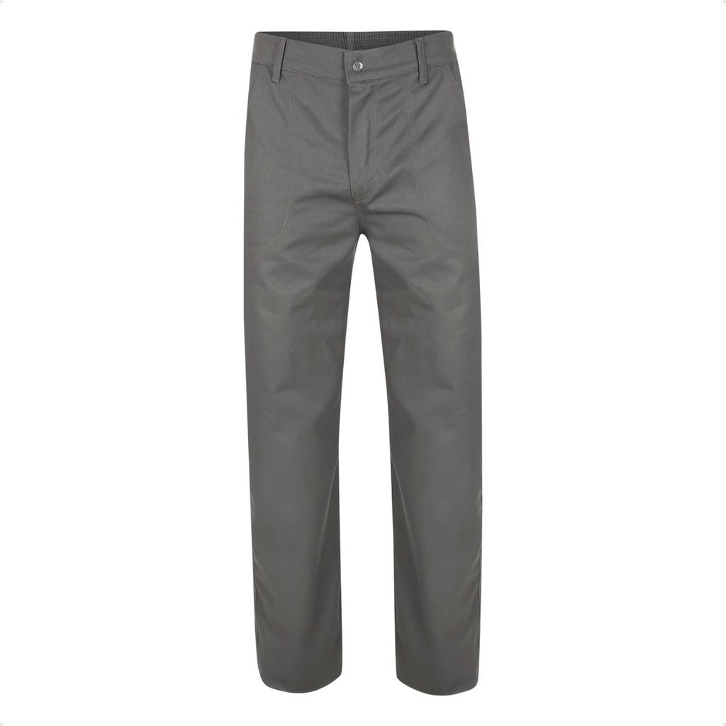 Calça Brim 1/2 Elástico 4 Bolsos Uniforme De Trabalho Epi