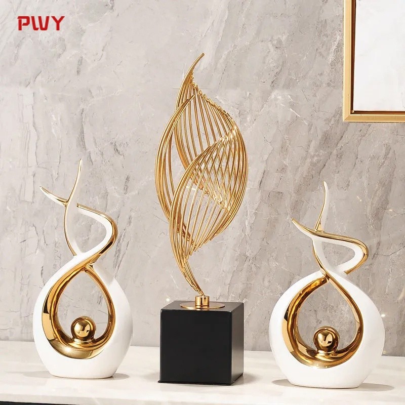 AIMI Estudo Decoração Rio Decoração Início Tabela Orgments Para Sala Declarações Para Decoração Mesa Escultura Decorativa WY321