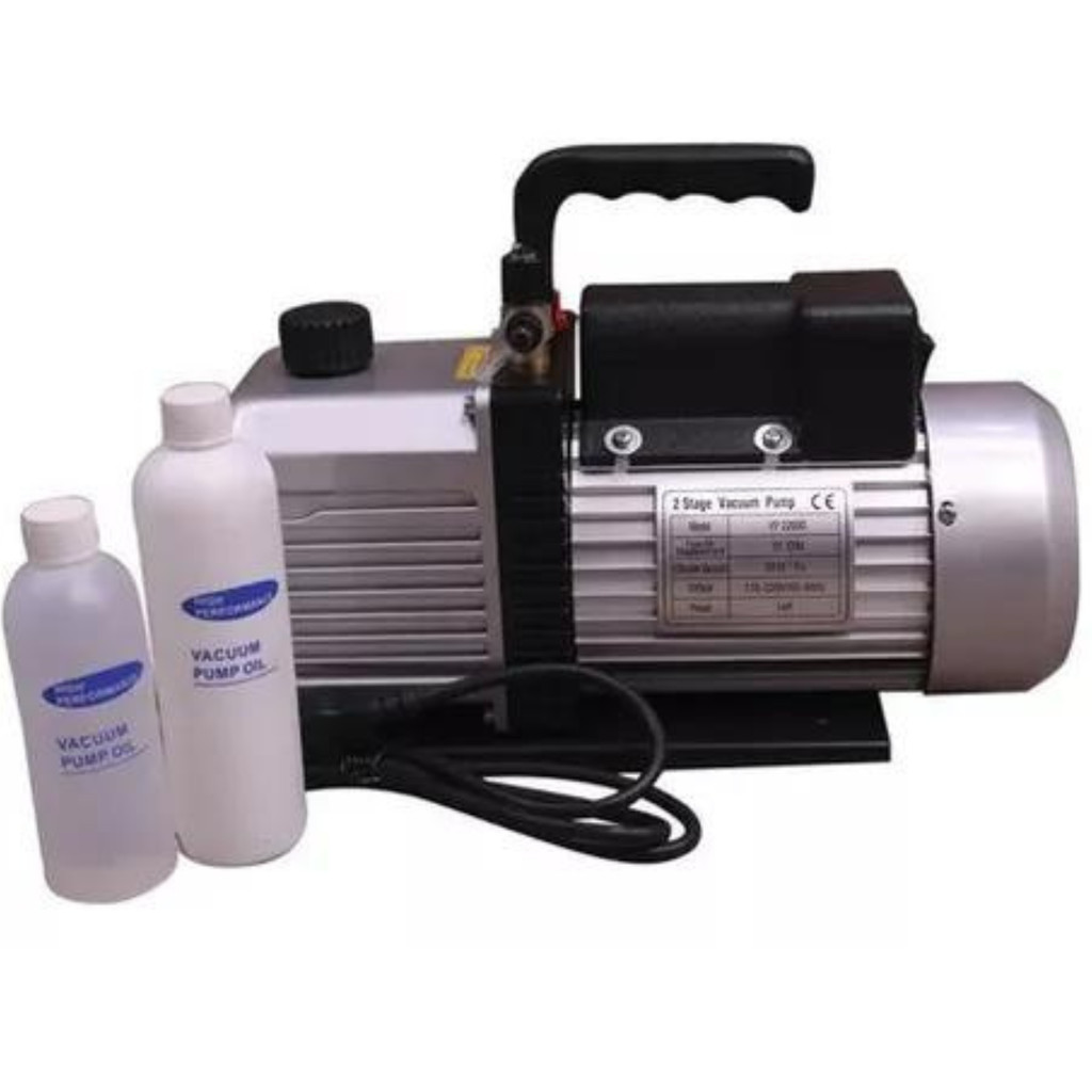 Bomba Vácuo 12cfm Duplo Estágio Bivolt C/ Óleo Refrigeração 110v/220v