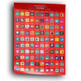 Pôster Raspadinha 100 Momentos Para Casal Sem Moldura em Oferta na Shopee