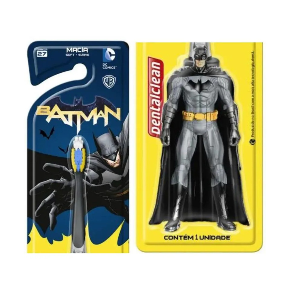 Escova Dente Infantil Batman 3d  Macia Infantil Criança Cerdas Suaves Higiene Bucal Colorida