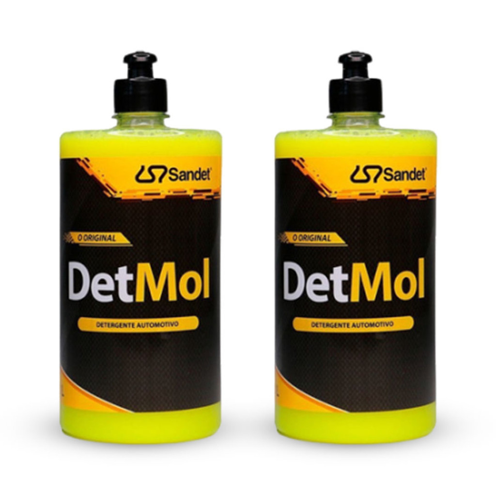 Kit 2 Shampoo Automotivo Det Mol Limpeza Pesada Sandet 1L em Oferta na Shopee