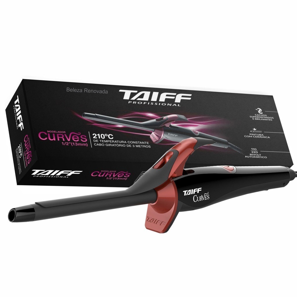 Modelador De Cachos Taiff Curves 13mm Babyliss Fino Original - Beauty