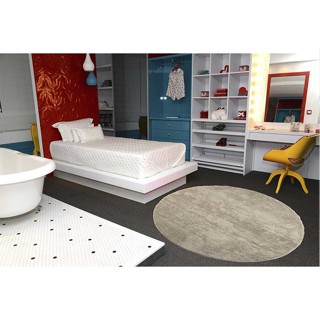 Tapete Redondo 1,00m  Quarto Sala Escritório Pelo Macio Antiderrapante peludo em Oferta na Shopee