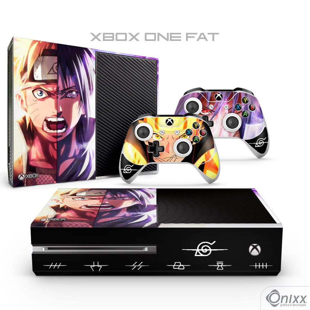 Skin XBOX ONE FAT Adesiva Naruto e Sasuke