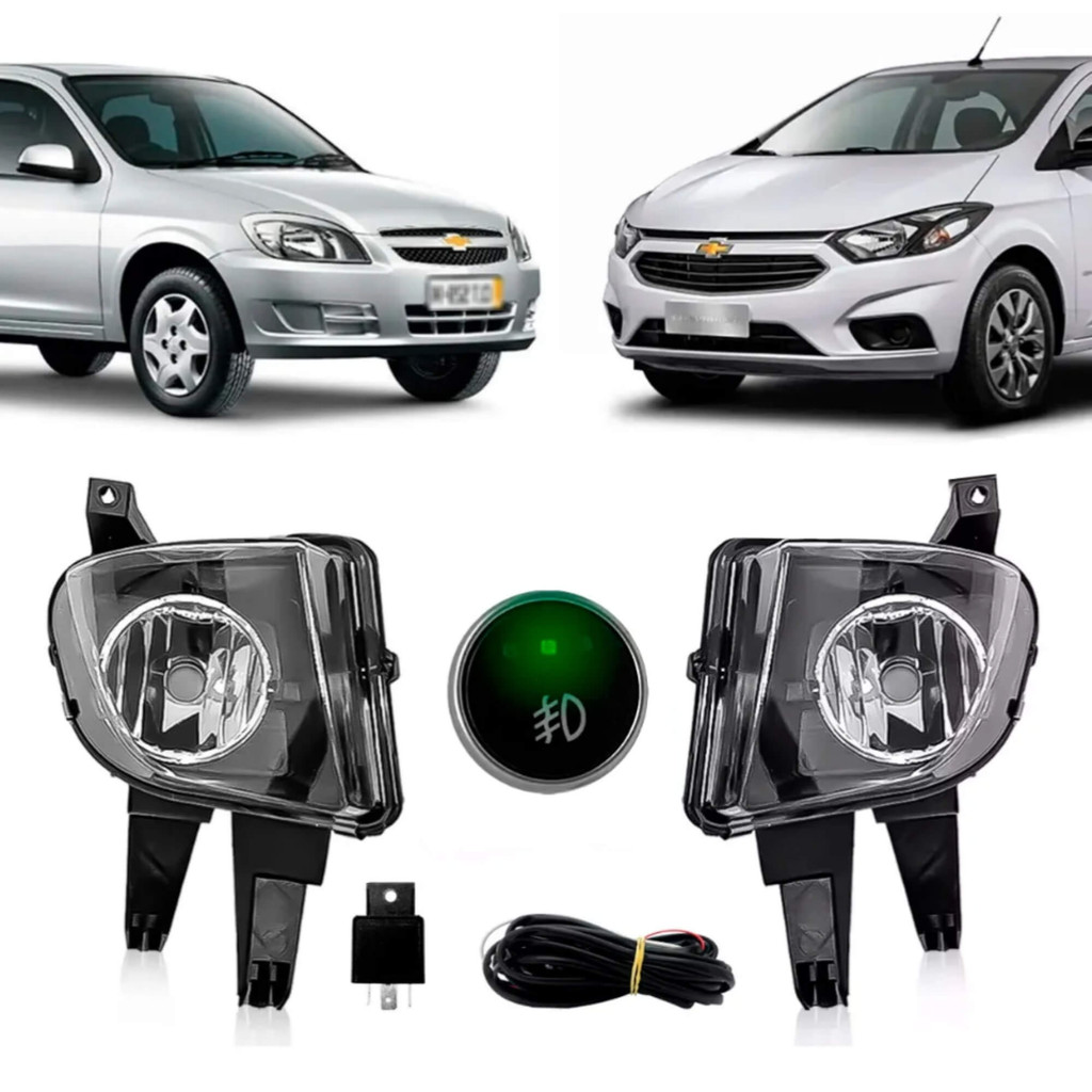 Kit Farol de Milha Celta 07/15 Prisma 07/12 Botão Alternativo Universal Touch Suits - STS794CV em Oferta na Shopee