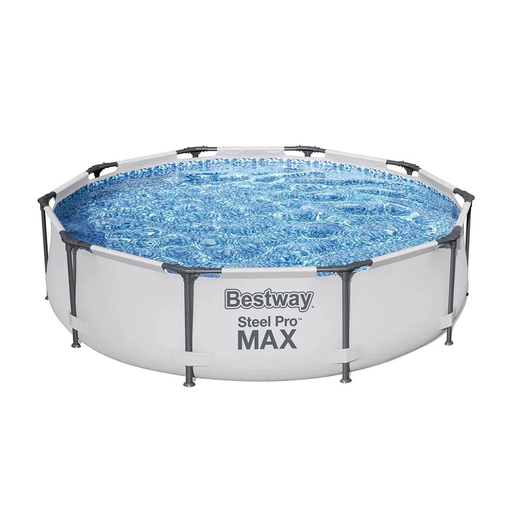 Piscina Bestway 5000 Litros Steel Pro Max Cinza Standard #56406 - Não é Mor Intex 4485 Litros 4678 Litros 5200 Litros