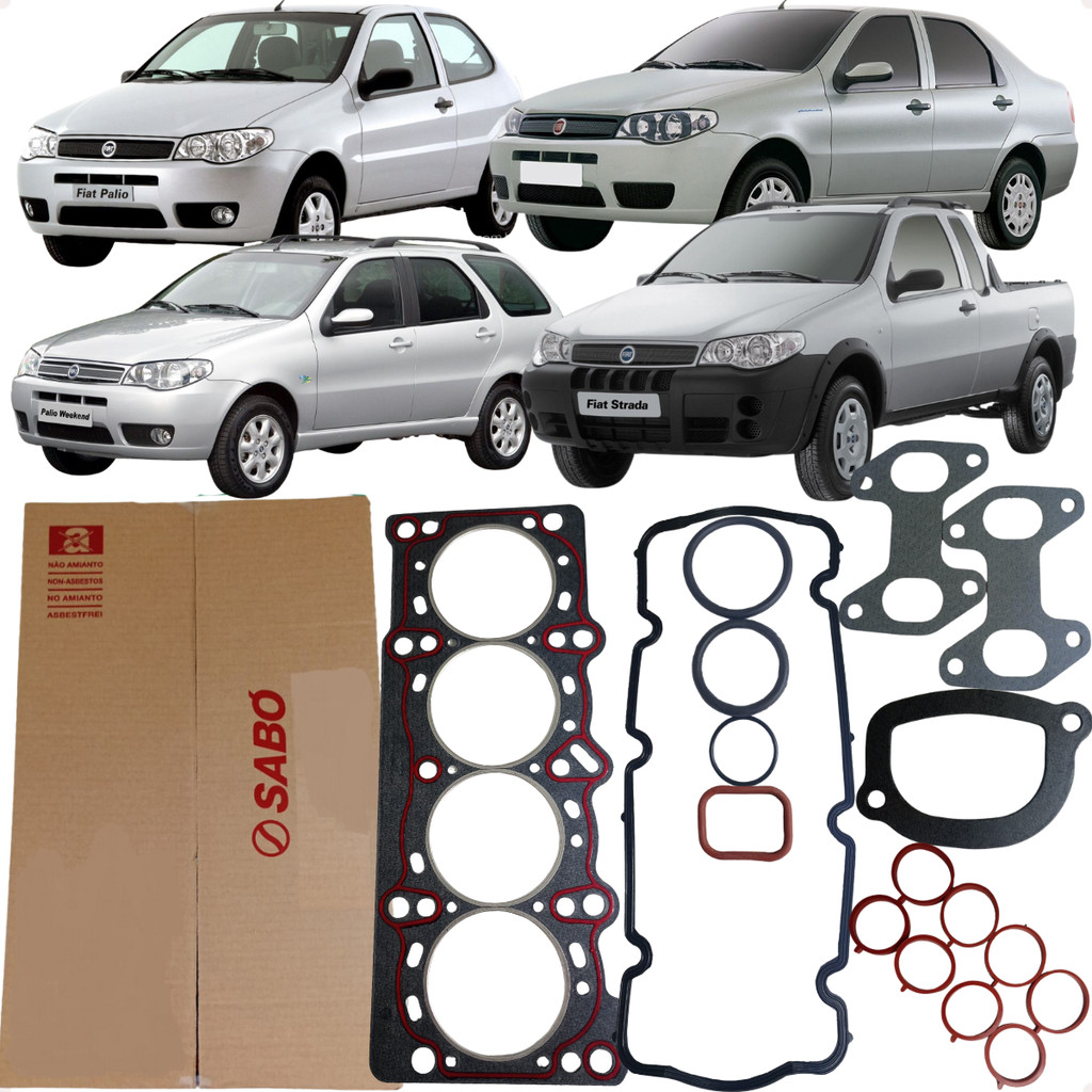 Jogo Junta Superior Cabeçote Doblo Idea Palio Weekend Punto Siena Strada 1.4 8v Fire Flex Sabó em Oferta na Shopee