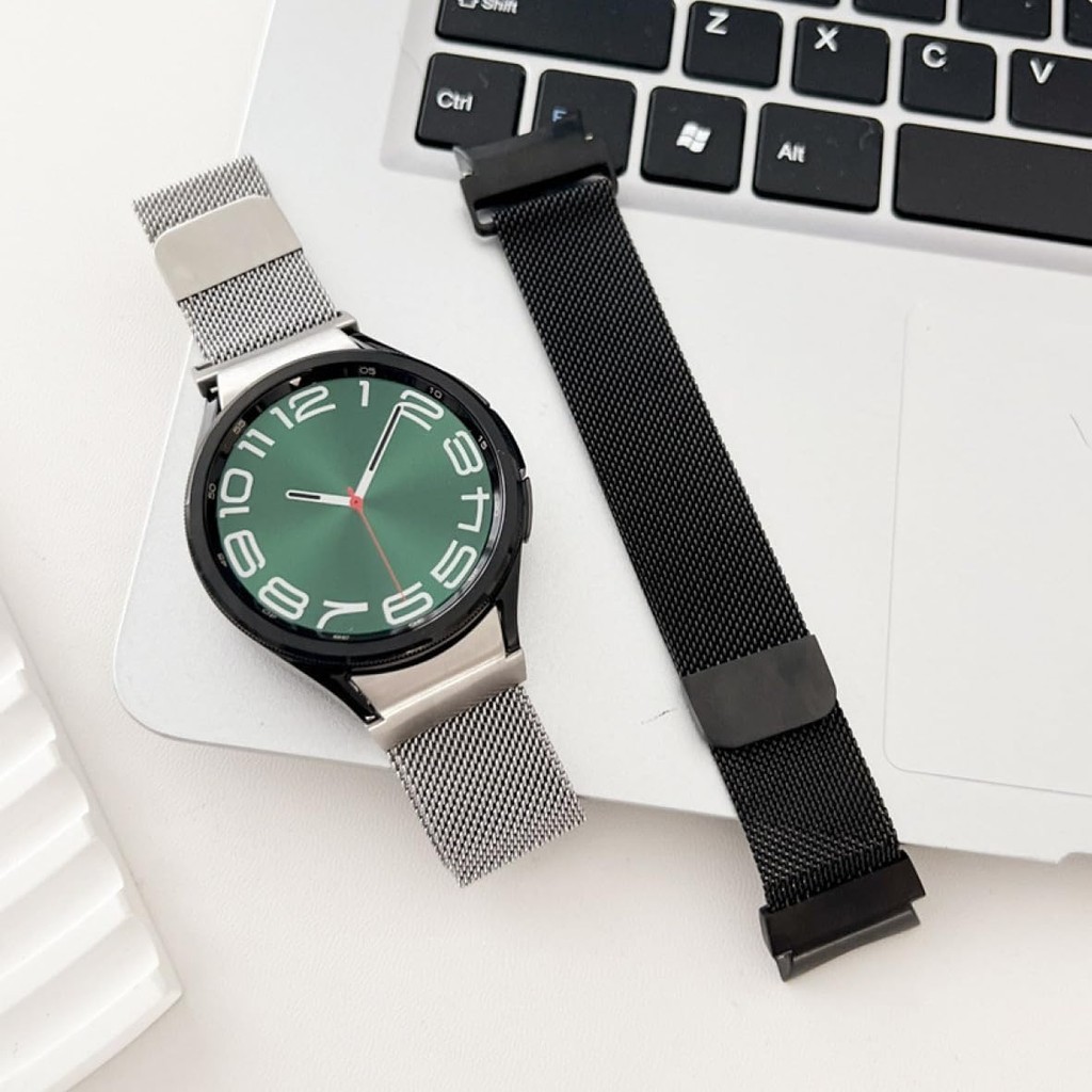 Pulseira para Samsung Galaxy Watch 7 6 5 4 FE 40mm 42mm 43mm 44mm 45mm 46mm 47mm Milanese aço
