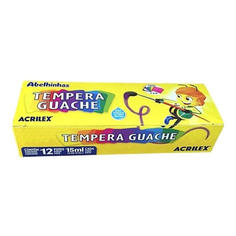 Tinta Guache 15ml 12 Cores - Acrilex