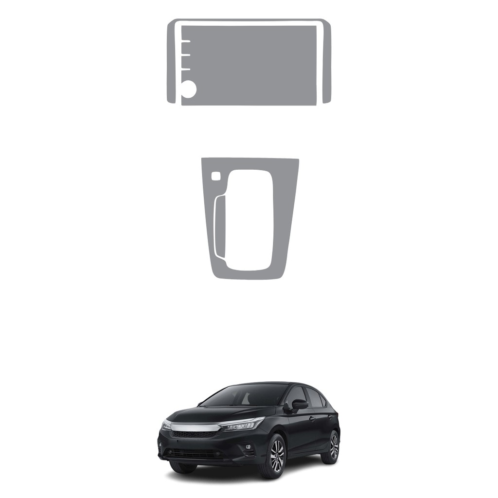 Película PPF Proteção Kit Console Central Multimídia Honda City Hatch Touring 2022 2023 2024 2025 Transparente TPU