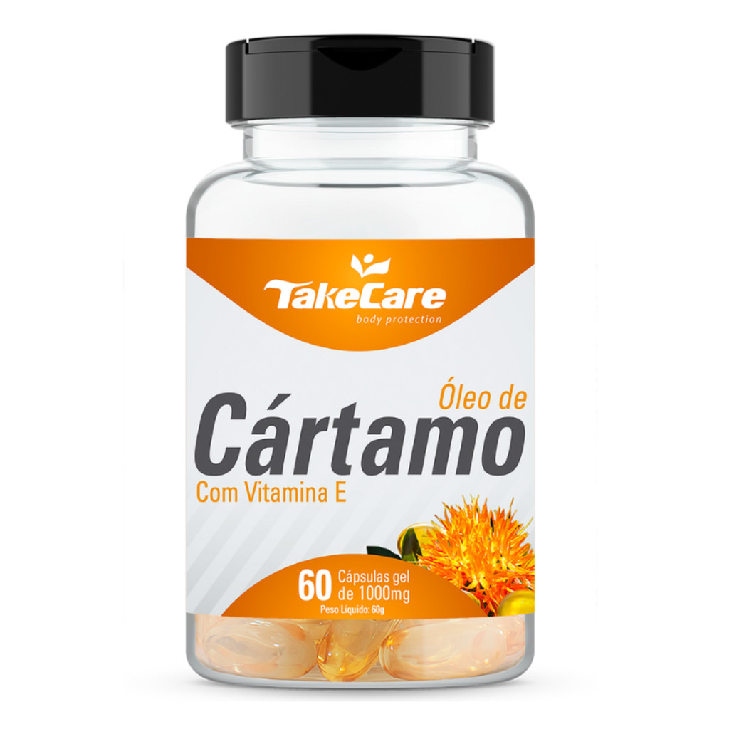 Óleo de Cártamo com Vitamina E 60 Cápsulas – Take Care