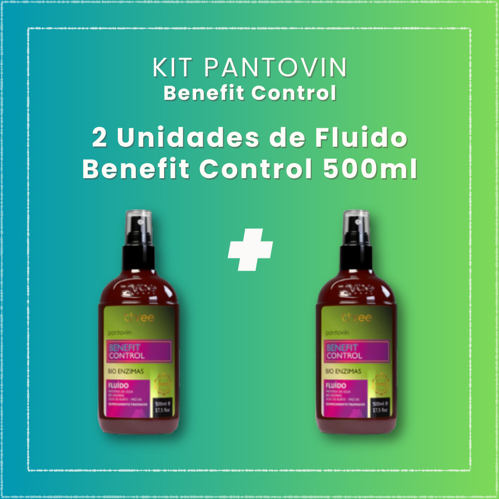 Kit 02 Und Pantovin Fluidos Benefit Control 500ml Three Therapy