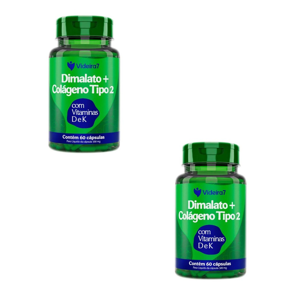 Kit 2 Dimalato+Colágeno Tipo 2 com Vitaminas D e K - 60 Cápsulas Videira7