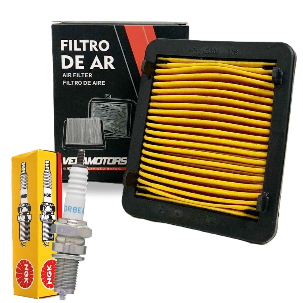 Filtro de Ar + Vela Ngk Lander 250 2016-2026 / Teneré 250 2016-2019