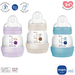 MAMADEIRA MAM EASY START ANTICÓLICA 0 MESES 130ML ORIGINAL - 1 UNIDADE