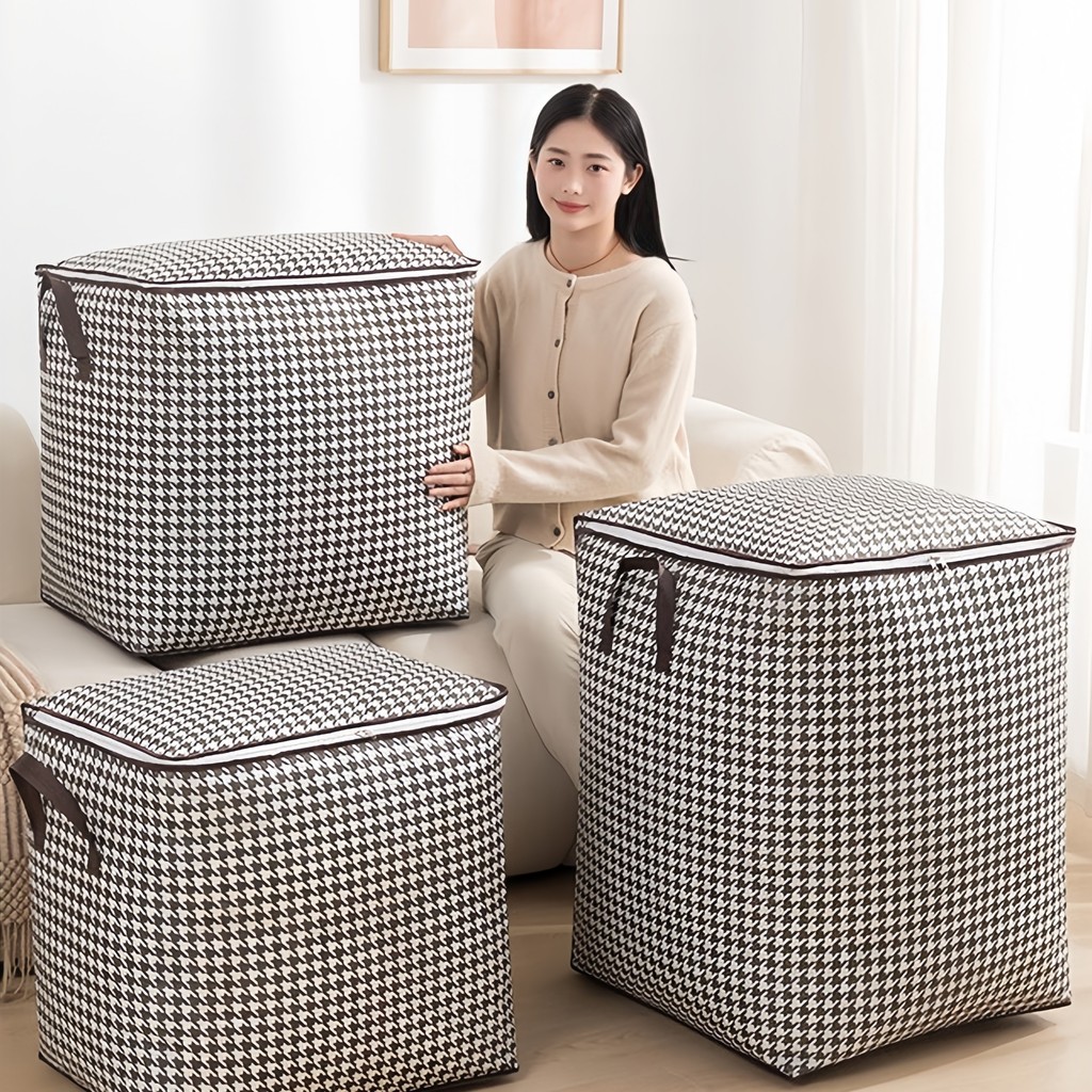 Caixa Saco Organizador Cobertor Casaco Guarda Roupa Ecológico Anti-Poeira Multiuso ND-08/09/10