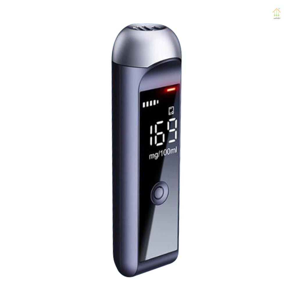 Testador De Álcool De Alta Precisão Portátil Digital Display LCD Bafômetro USB Recarregável Respiração Analisador Dispos
