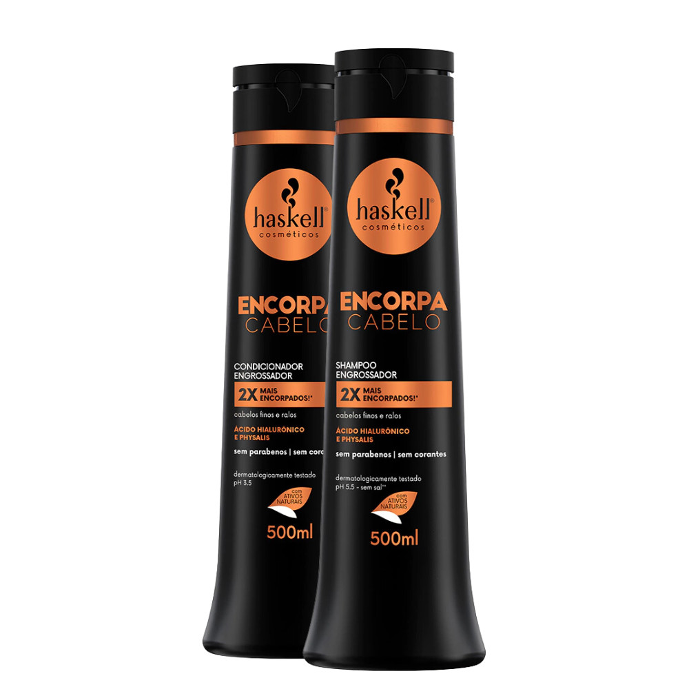 Kit Shampoo e Condicionador Haskell Encorpa Cabelo 500ml