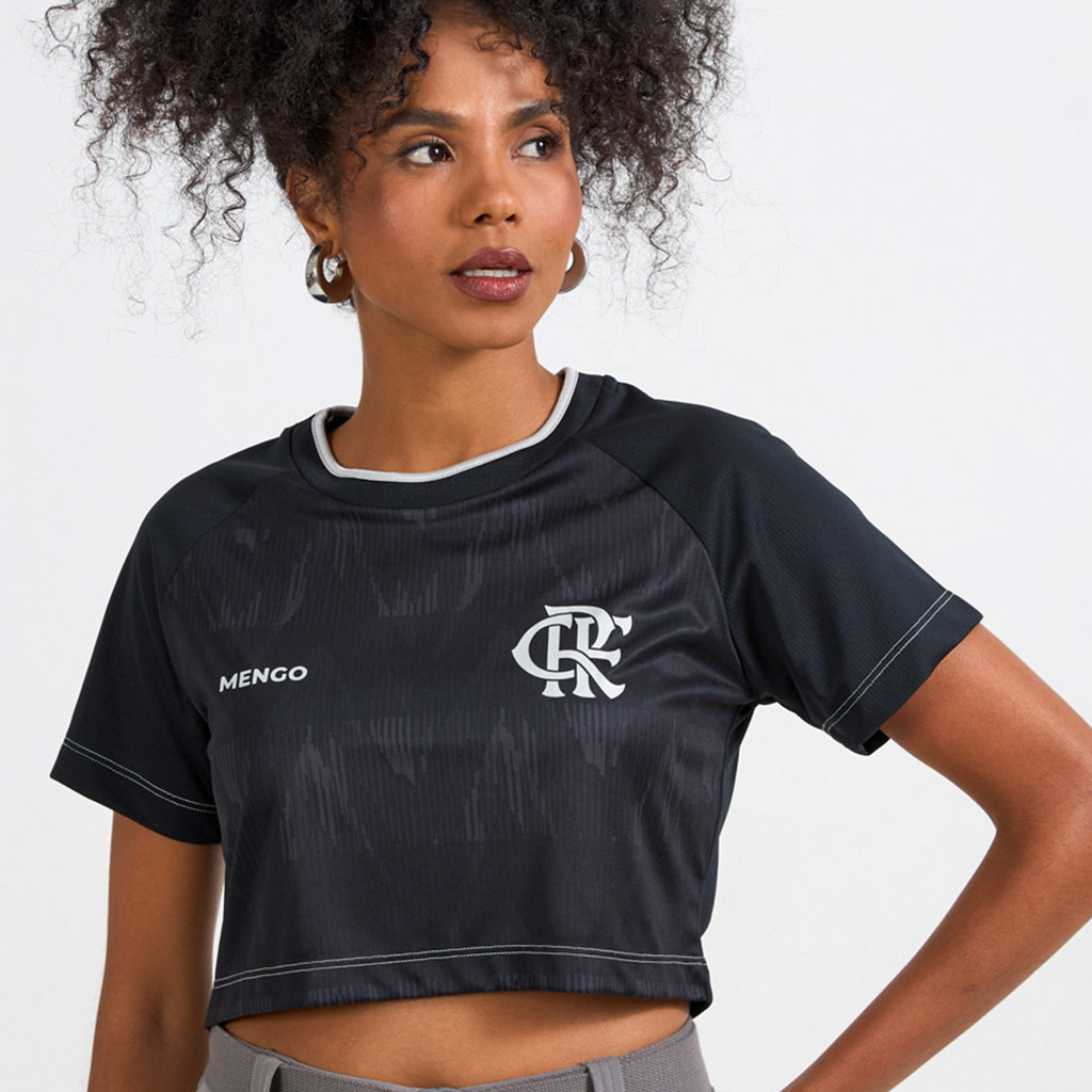 Camisa Cropped Flamengo Trama Feminina - Women Clothes