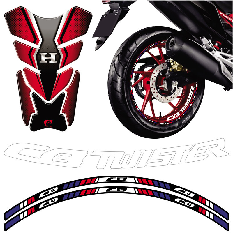 Combo Protetor Adesivo Tanque E Aro  Moto Cb Twister 250