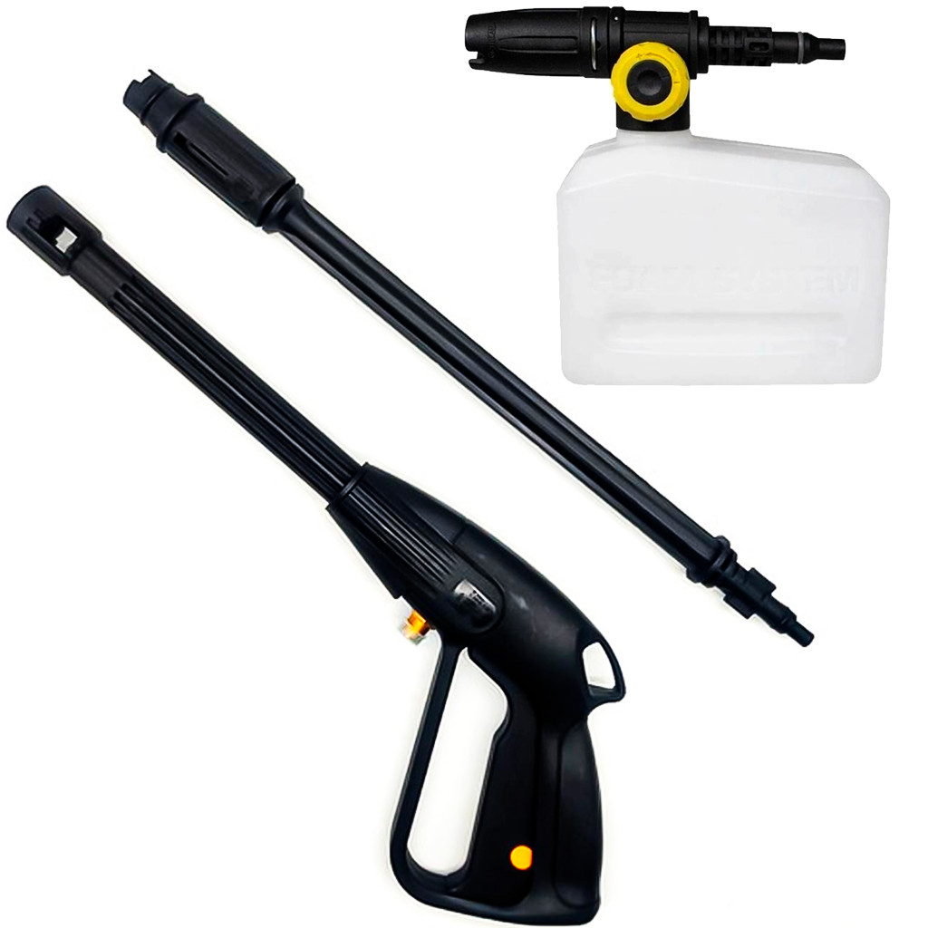 Kit Lava Rápido Completo Snow Foam + Pistola Lavadora + Lança Tubeira Bico Lavor Original Lavajato em Oferta na Shopee