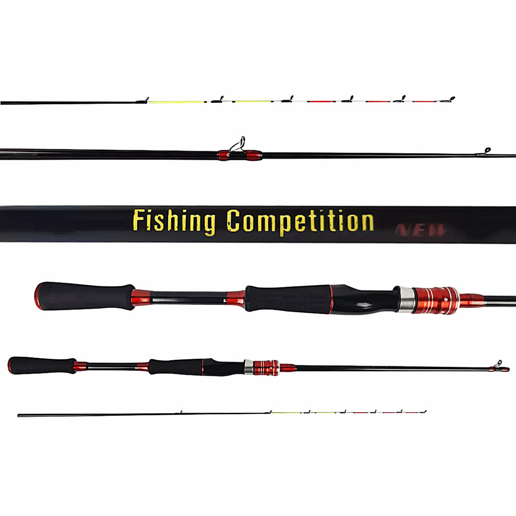 VARA PARA MOLINETE ULTRALIGHT CMIK FISHING COMPETITION 1.50M VERMELHA - 2-6LB - 2 PARTES
