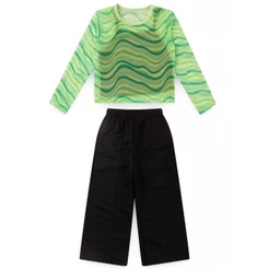Conjunto Feminino Infantil Telinha Ondas