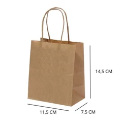 10~50 SACOLA KRAFT 11,5 X 7,5 X 14,5 (LC) REF:6703(CHOCO)