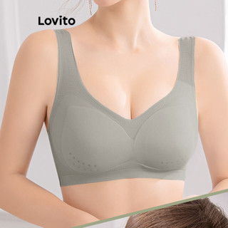 Lovito Sutiã Casual Liso Sem Costas Para Mulheres LNL47061