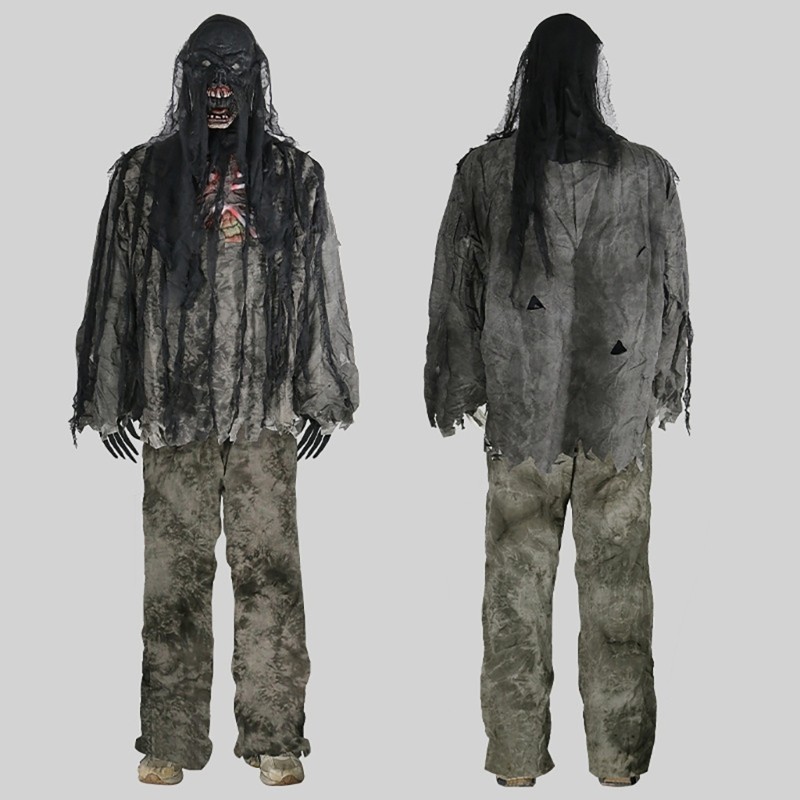 Conjunto Fantasia Dramatização Cadáveres CM Vivos Para Festa Halloween