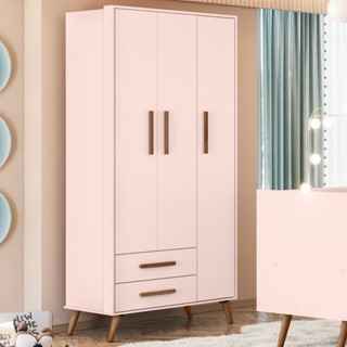 Guarda-Roupa de Bebê Encanto 3 Portas 2 Gavetas em Oferta na Shopee