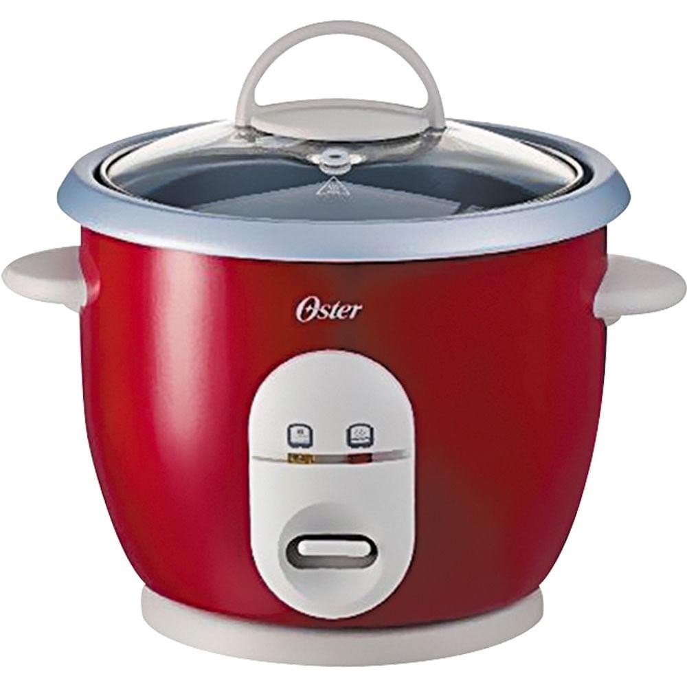 Panela Elétrica de Arroz 3 Xícaras Oster Facile RC4723 com Cozi Vapor Vermelha 127V