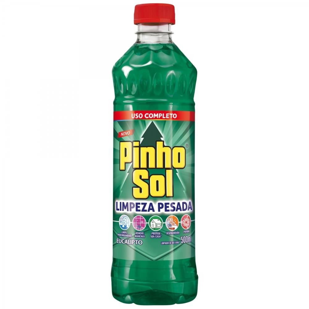 Limpador Diluível Pinho Sol Limpeza Pesada Eucalipto 500ml em Oferta na Shopee