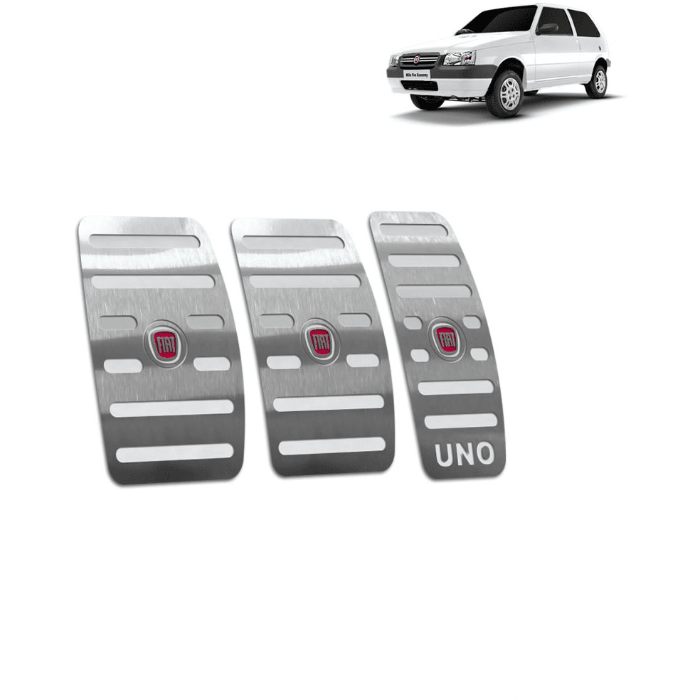 Pedaleira Uno 04/13 Manual Aço Inox - Não fura o pedal em Oferta na Shopee