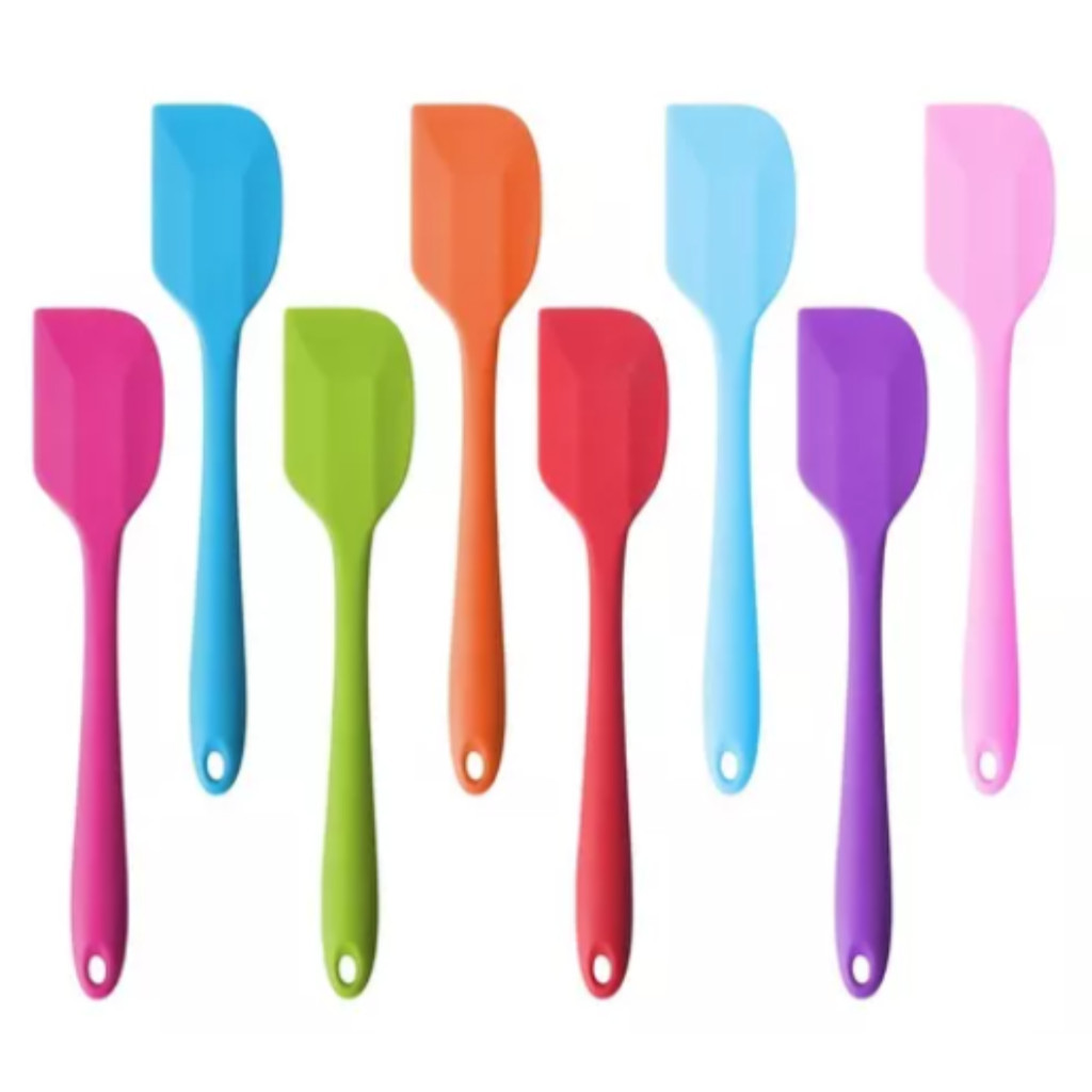 2 Espátulas Pão Duro Silicone Maciço Reforçada 21 cm