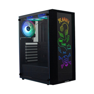 Gabinete Gamer Concórdia Creative com 3 fans ARGB e vidro frontal para escrita em Oferta na Shopee