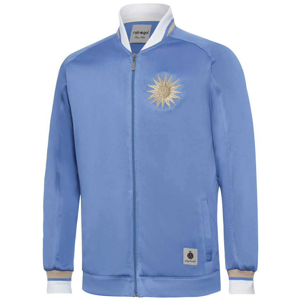 Jaqueta Uruguai Retrô Celeste Masculina Oficial em Oferta na Shopee