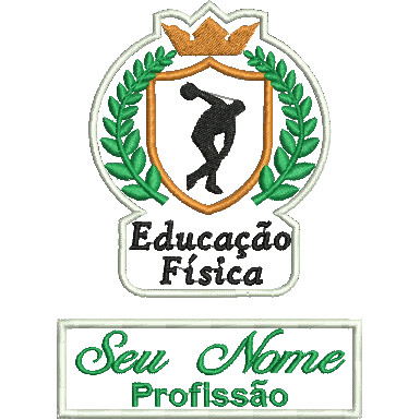 Patch Educação Física Kit Nome + Logotipo