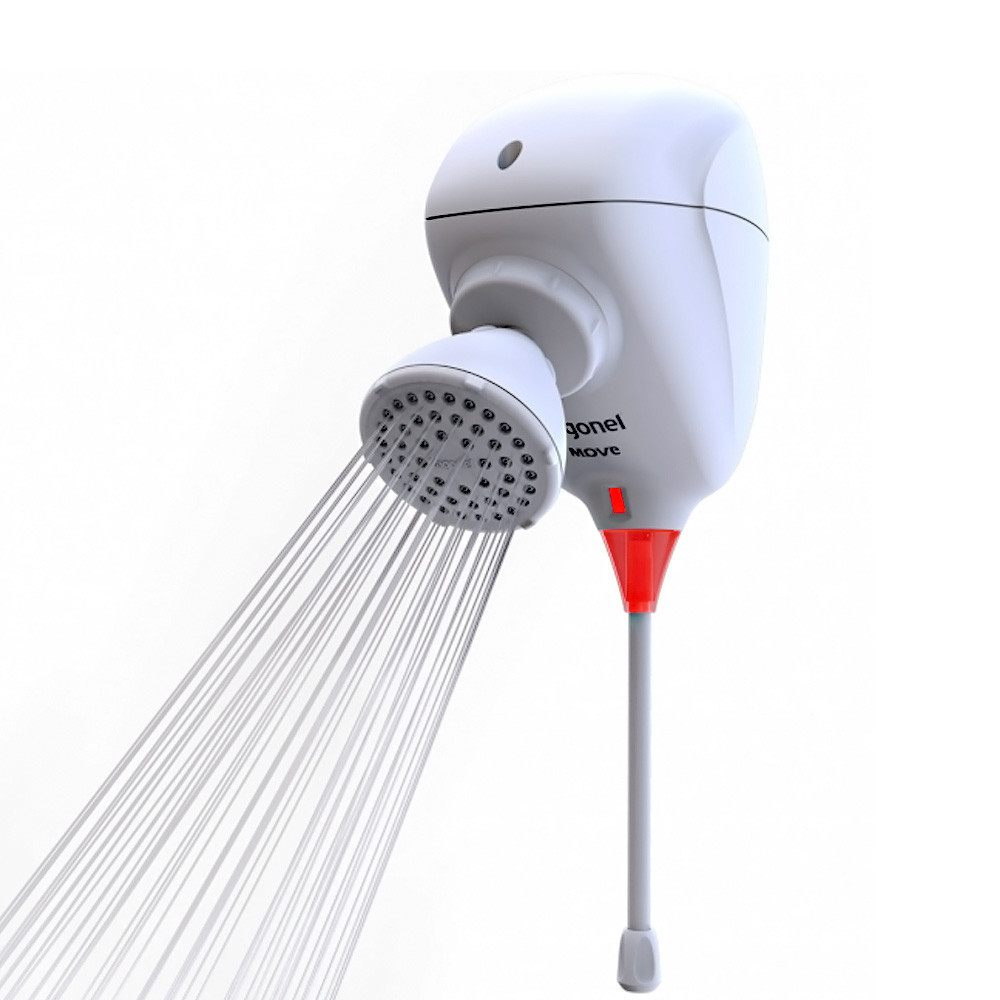 Ducha Move Zagonel Branco Chuveiro Elétrico com LED Controle de Temperatura 127v ou 220v em Oferta na Shopee