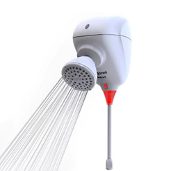 Ducha Move Zagonel Branco Chuveiro Elétrico com LED Controle de Temperatura 127v ou 220v