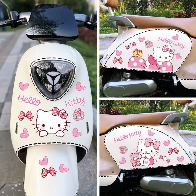 Adesivo de carro Hello Kitty adesivo corporal desenho animado adesivo decorativo fofo bloqueio de arranhões