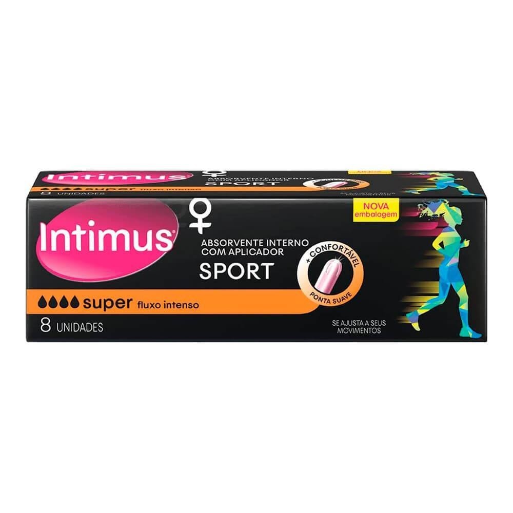 INTIMUS ABSORVENTE INTERNO SUPER SPORT COM 8 UNIDADES em Oferta na Shopee