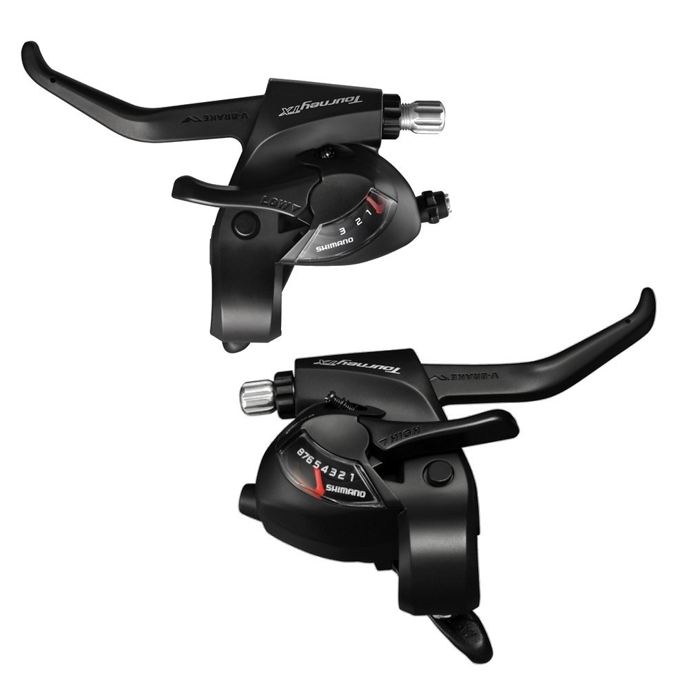 PAR ALAVANCA CÂMBIO/FREIO SHIMANO TOURNEY TX ST-TX800 V-BRAKE OU DISCO MECÂNICO - 3x8V em Oferta na Shopee