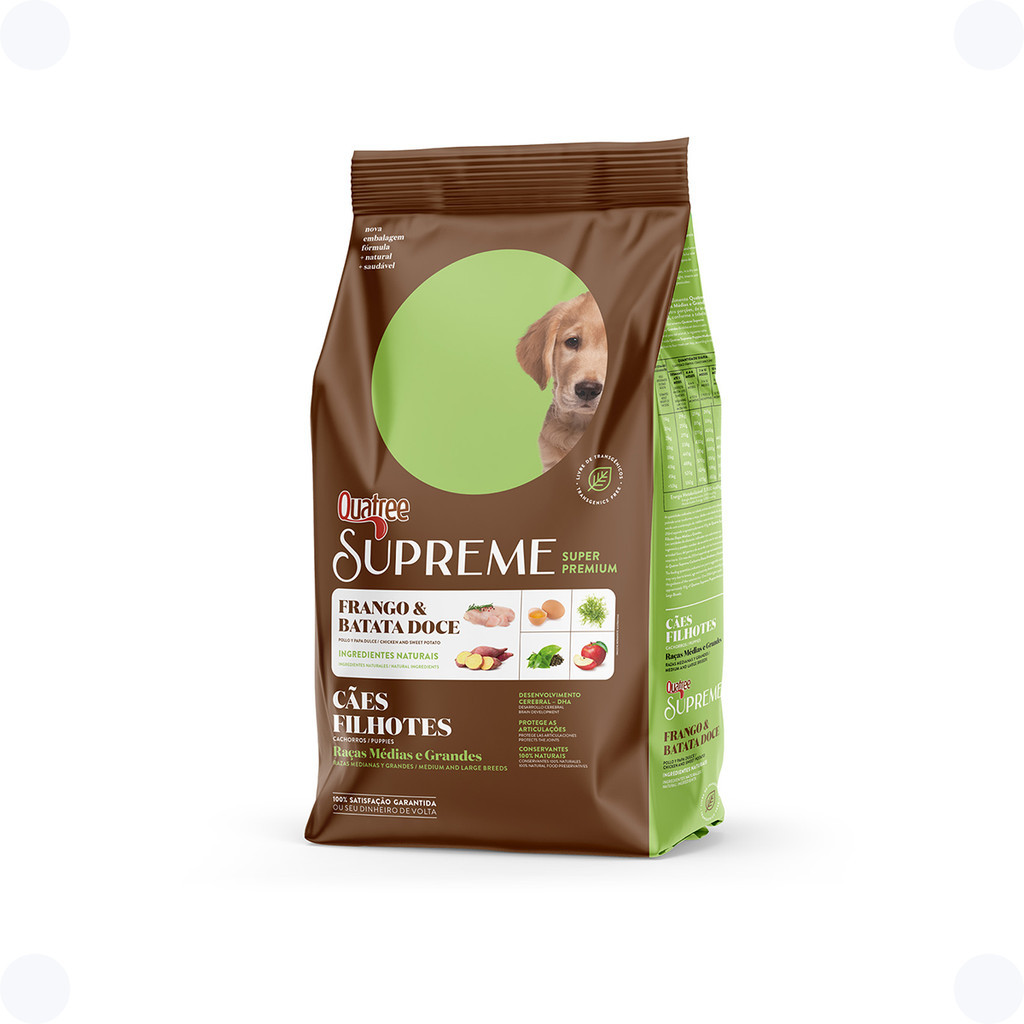 Ração Quatree Supreme Filhote Raças Medias e Grandes 10,1KG