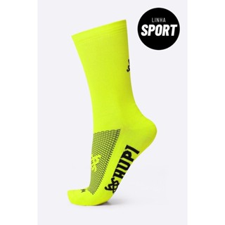 Meia HUPI Sport Amarelo Neon Liso em Oferta na Shopee