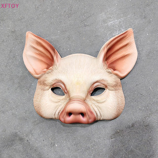 XFTOY 1pc Máscara Porco Meia Face De Festa Para Festival De Halloween Stage Quente