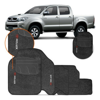 Jogo De Tapete Carpete Hilux Sr Srv 05 A 18 Bordado 5 Peças em Oferta na Shopee