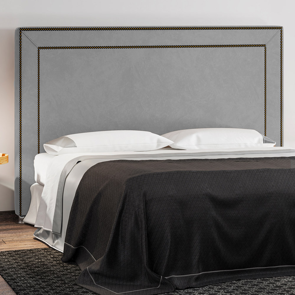 Cabeceira Cama Box Queen 160 cm P05 Berlim Veludo Cinza - Lyam