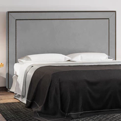 Cabeceira Cama Box Queen 160 cm P05 Berlim Veludo Cinza - Lyam